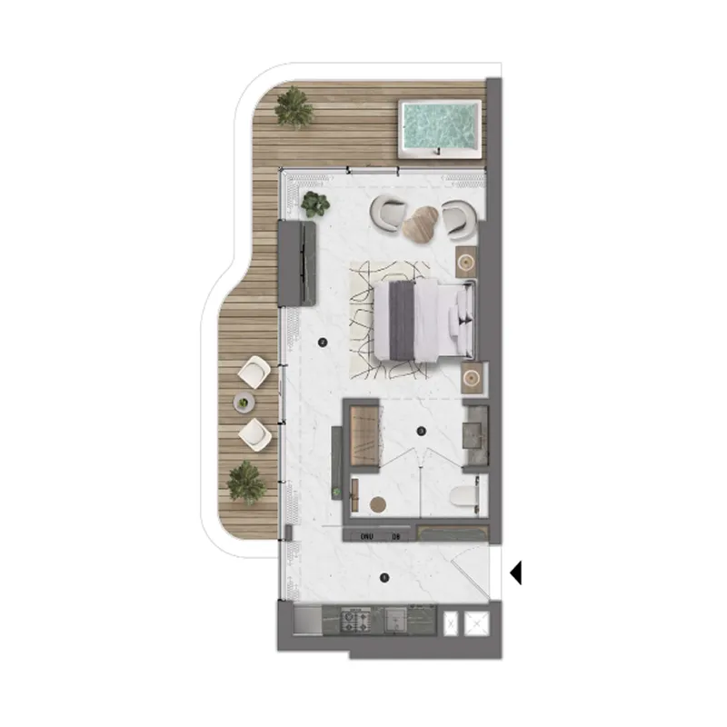Floor plan — Studio