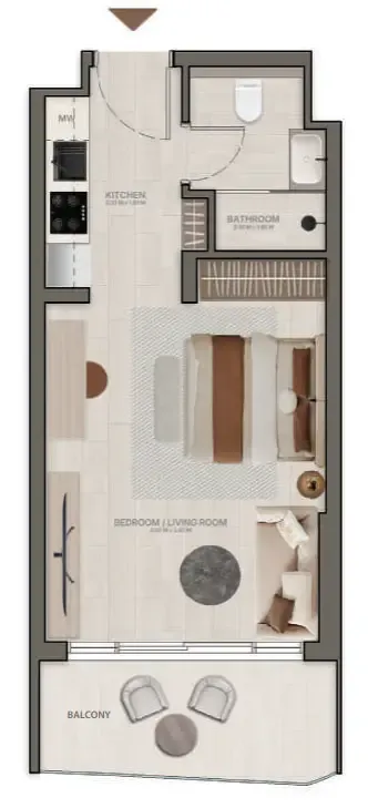 Floor plan — Studio