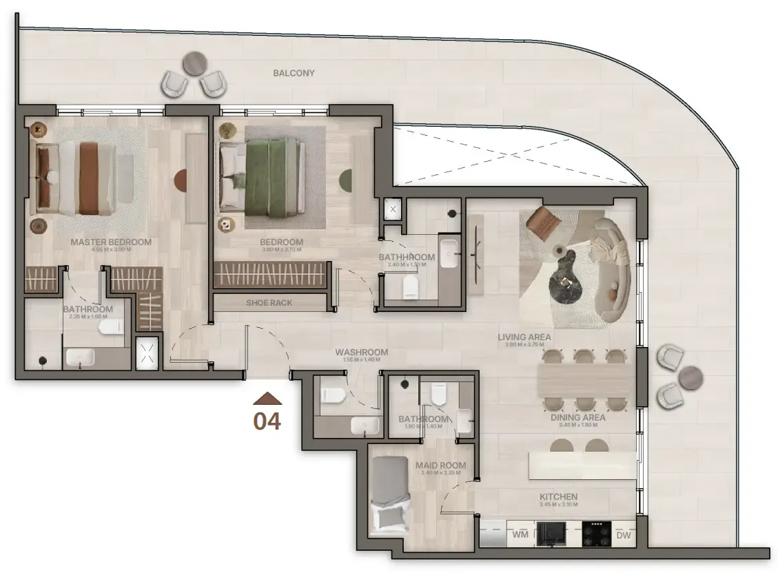 Floor plan — 2.5 BR