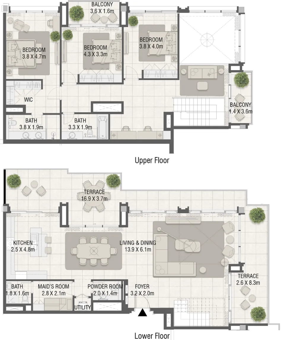 Floor plan — 3.5 BR