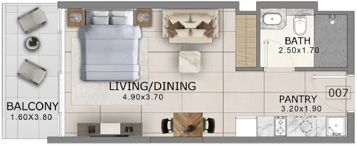 Floor plan — Studio