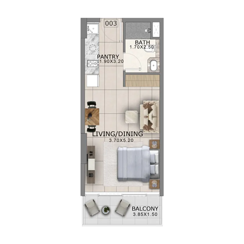 Floor plan — Studio