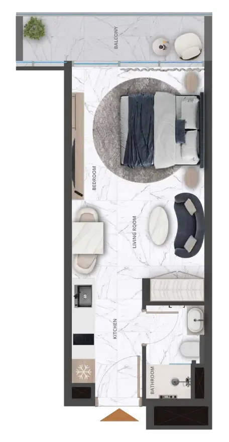 Floor plan — Studio