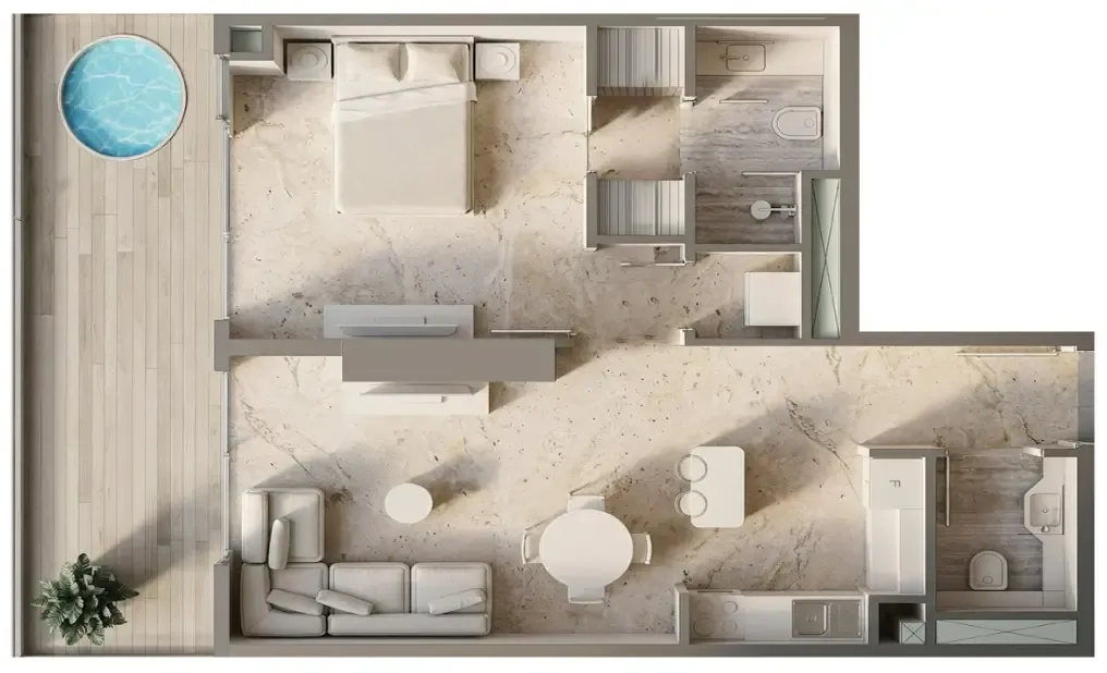 Floor plan — 1 BR