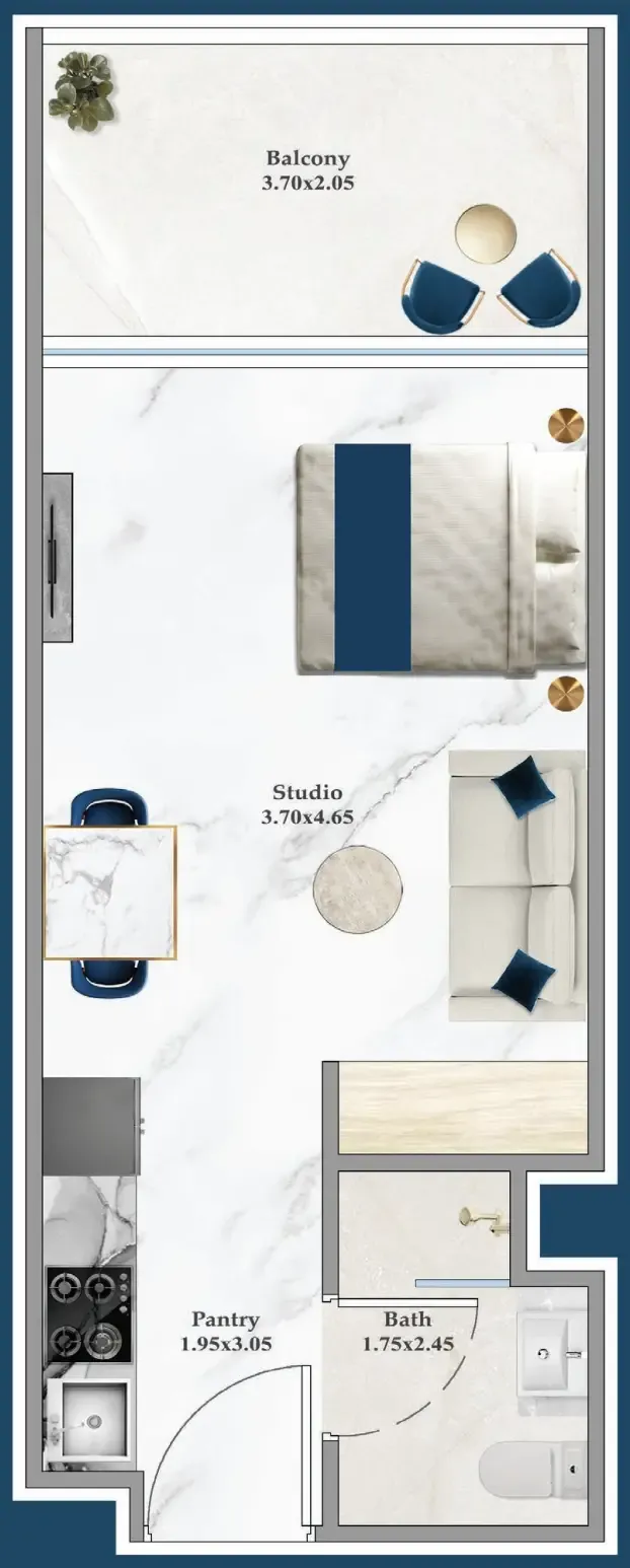 Floor plan — Studio