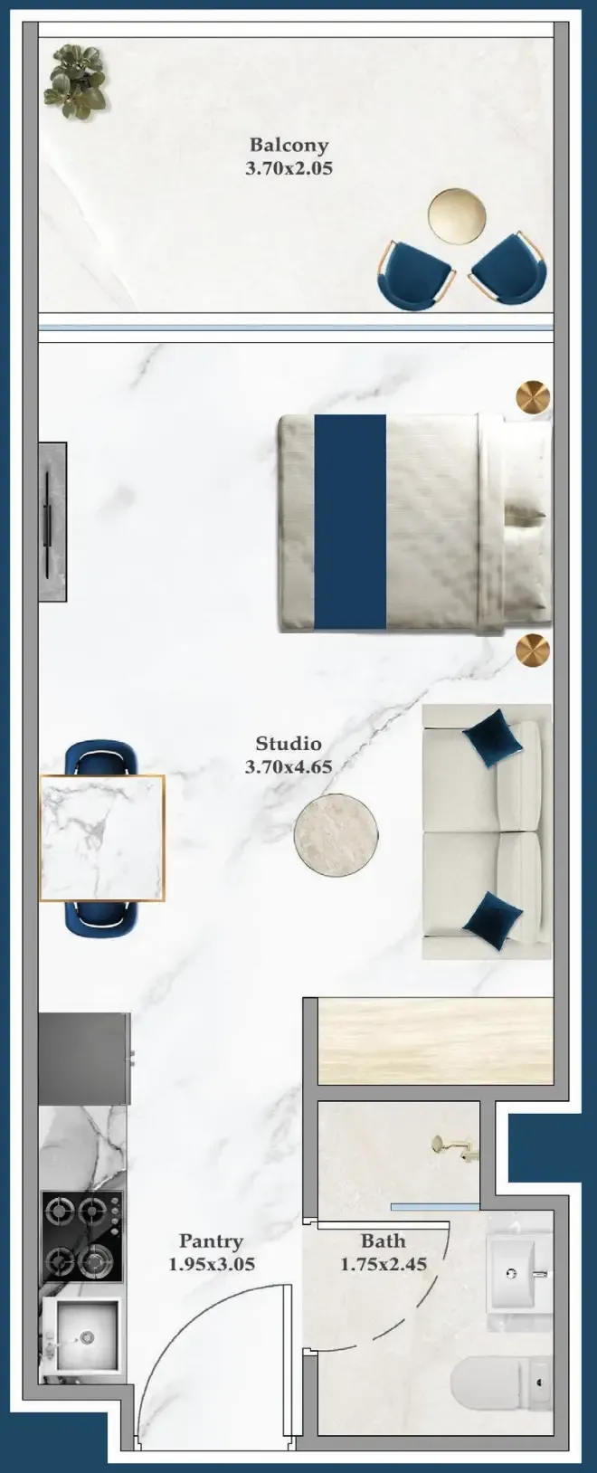 Floor plan — Studio