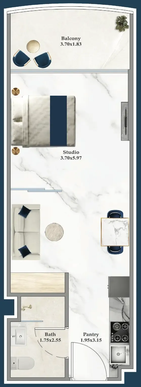 Floor plan — Studio