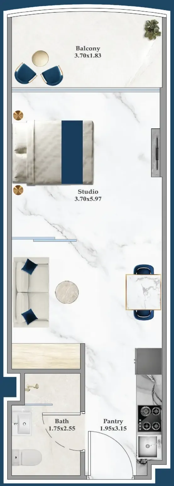 Floor plan — Studio