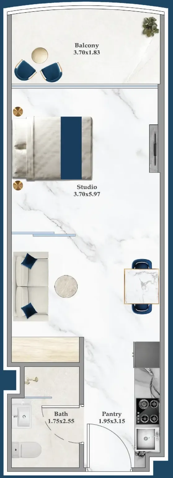 Floor plan — Studio