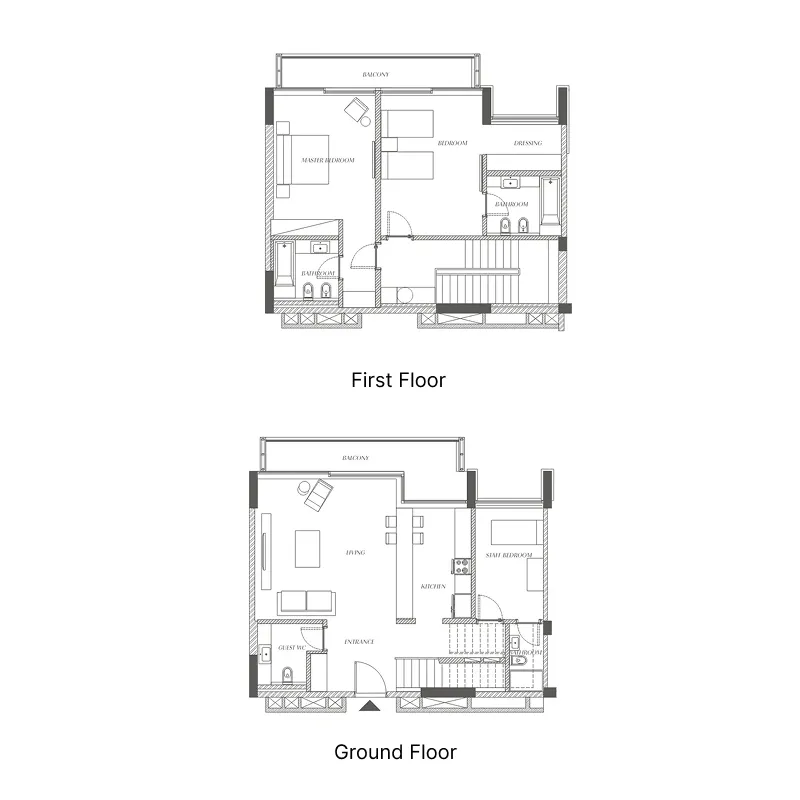 Floor plan — 2 BR