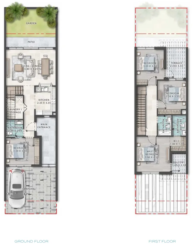 Floor plan — 4 BR