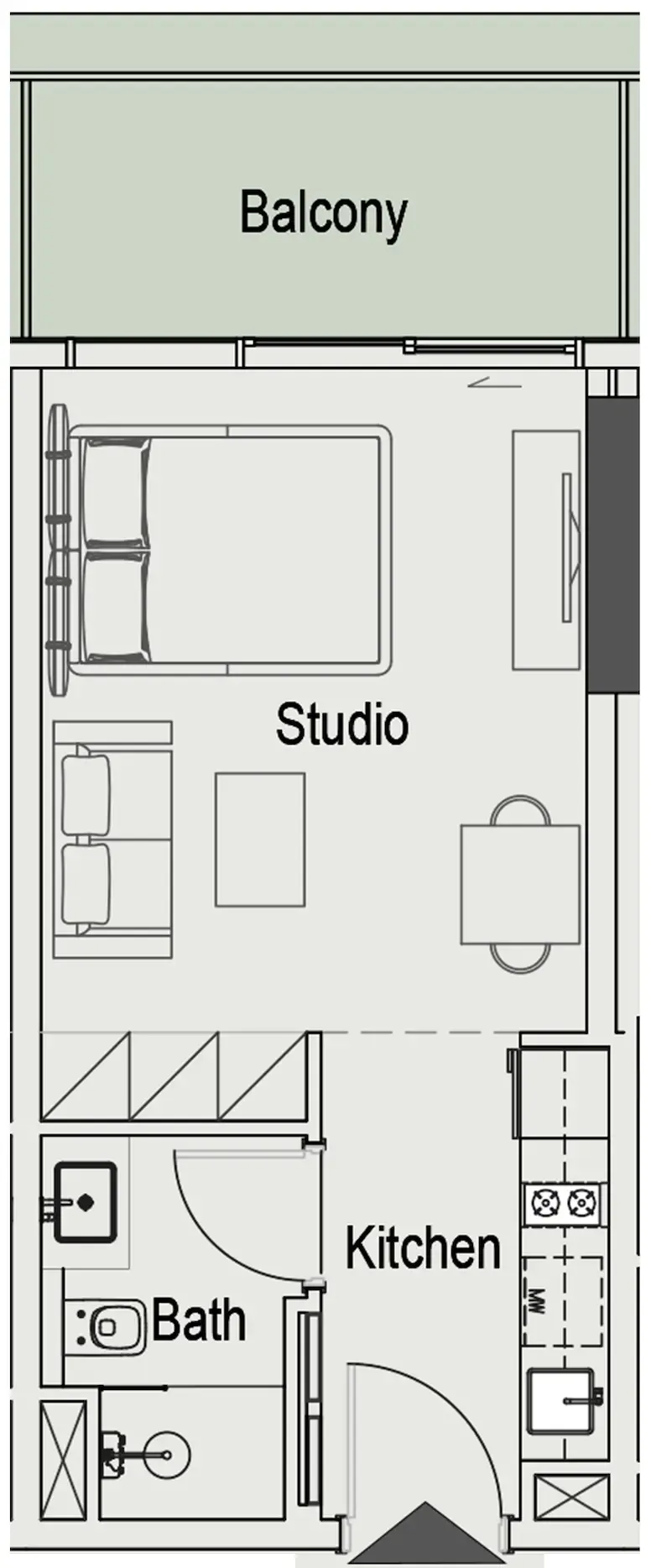 Floor plan — Studio