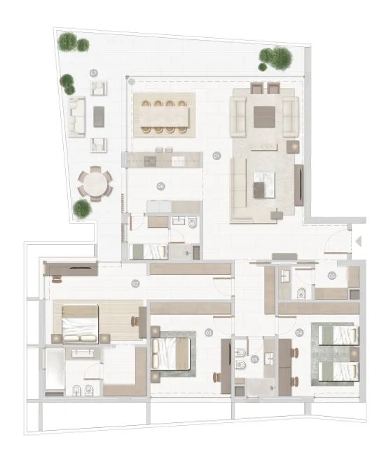 Floor plan — 3 BR