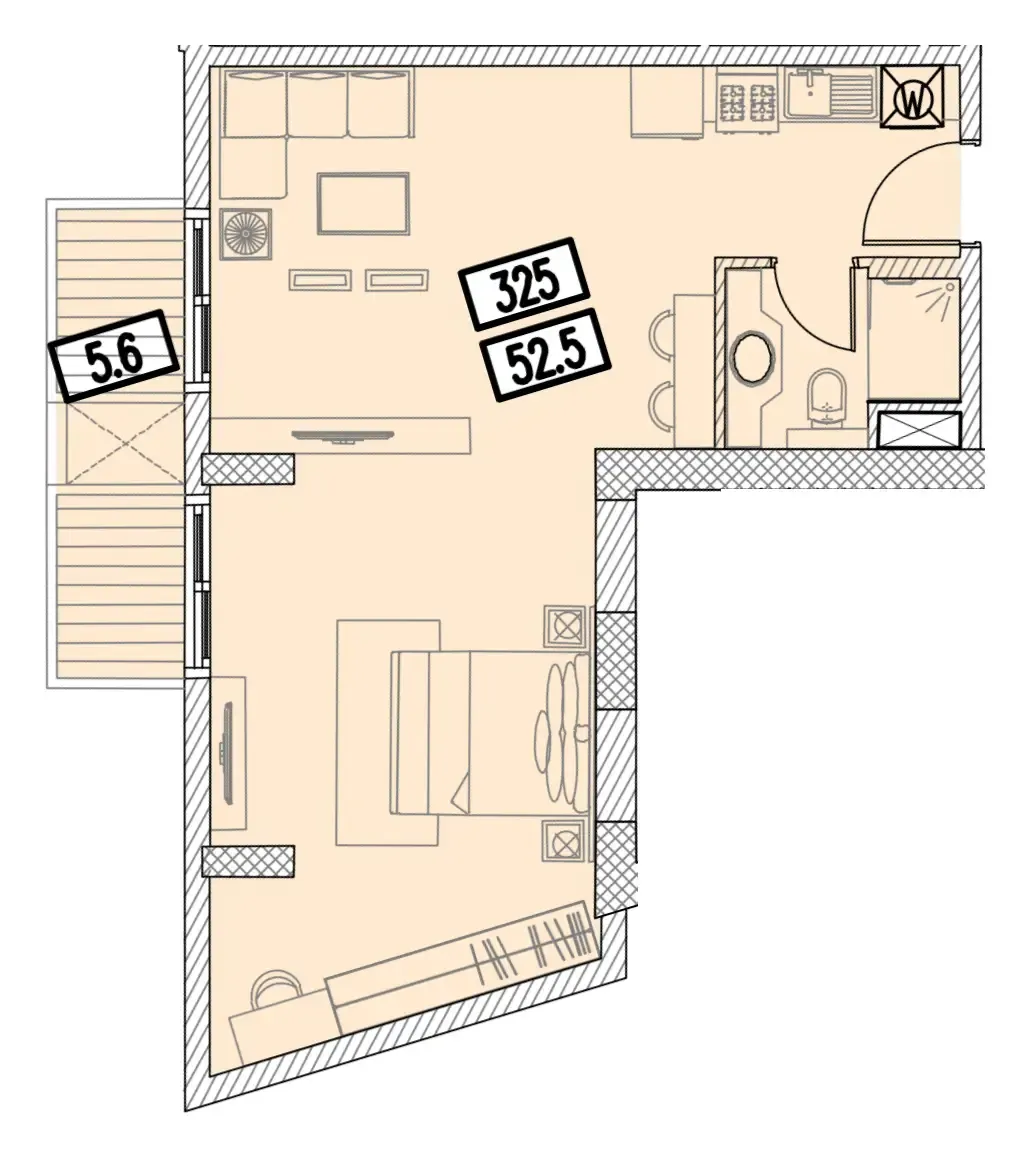 Floor plan — Studio