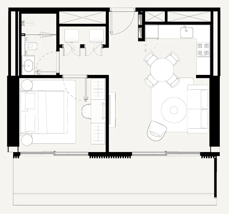 Floor plan — 1 BR