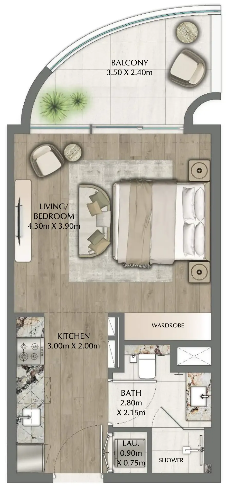 Floor plan — Studio