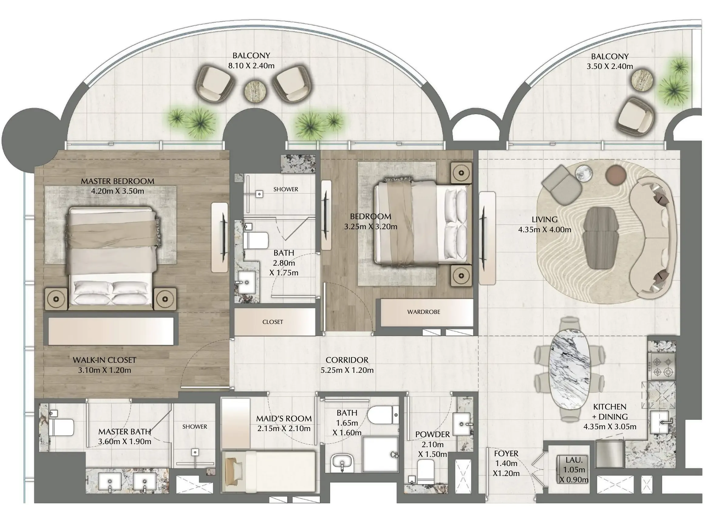 Floor plan — 2 BR