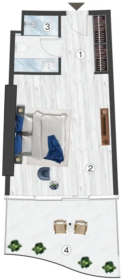 Floor plan — Studio