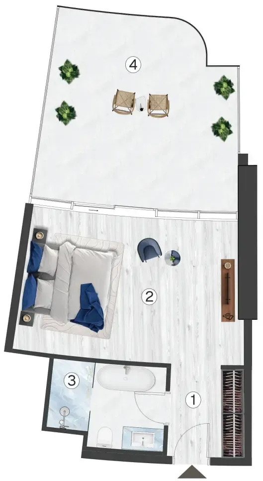 Floor plan — Studio