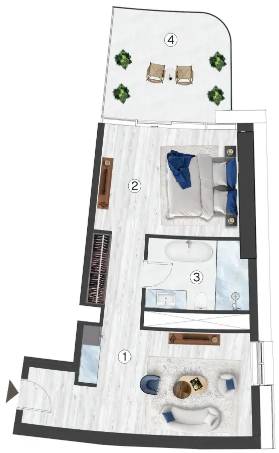 Floor plan — Studio