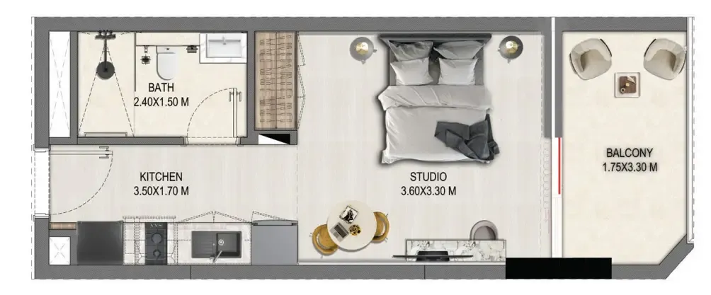 Floor plan — Studio