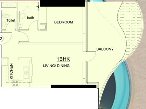 Floor plan — 1 BR