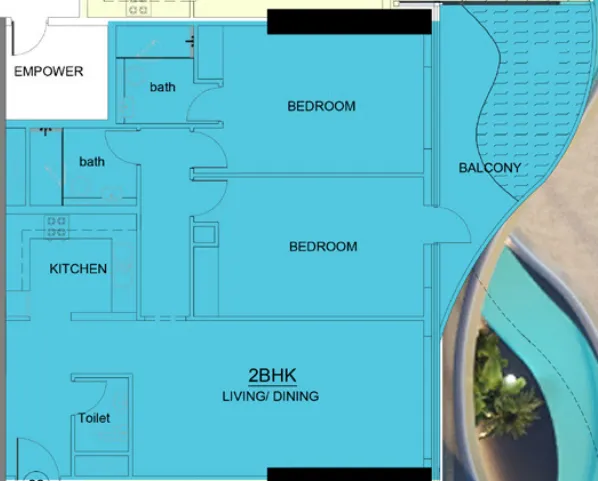 Floor plan — 2 BR