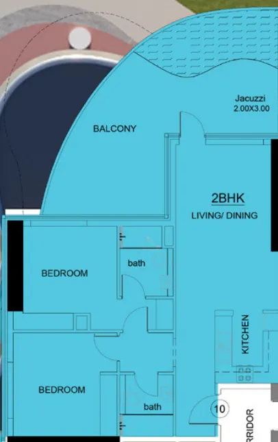 Floor plan — 2 BR