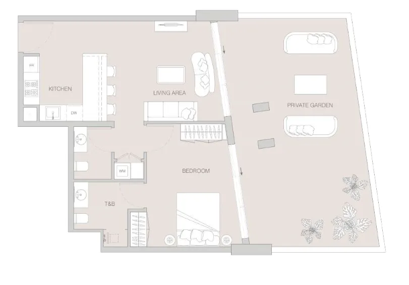 Floor plan — 1 BR