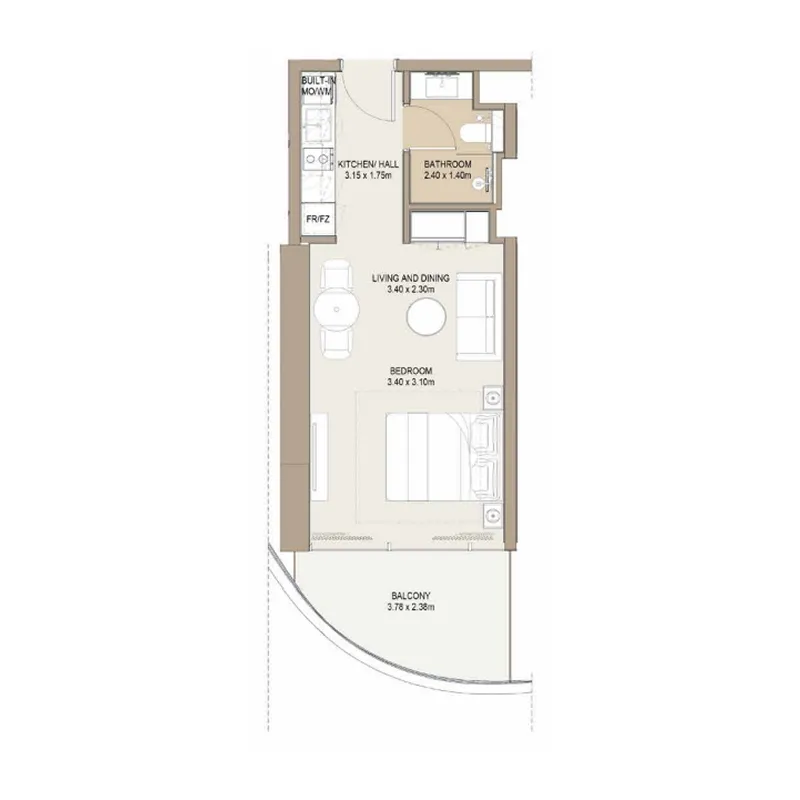 Floor plan — Studio