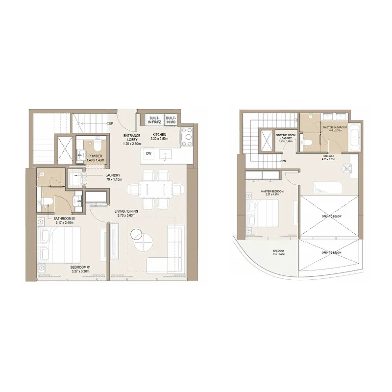 Floor plan — 2 BR