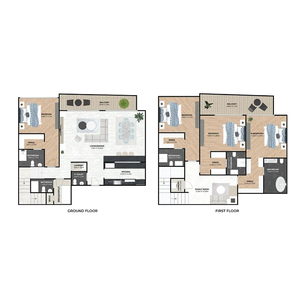 Floor plan — 4 BR