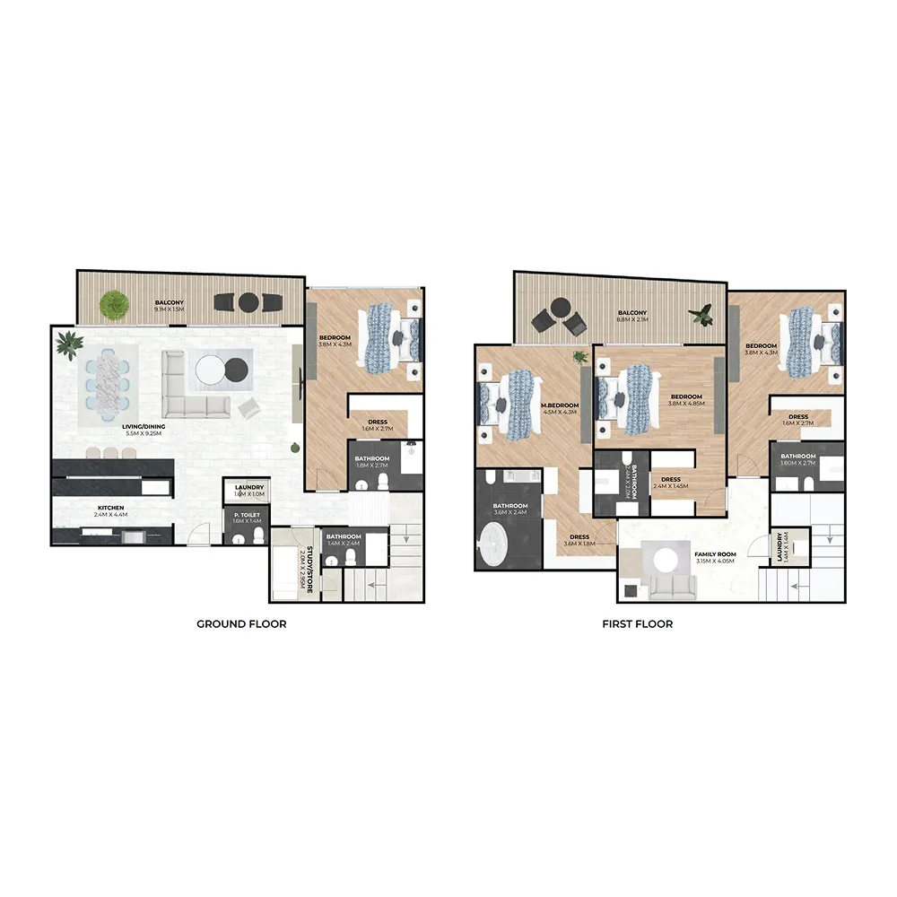 Floor plan — 4 BR