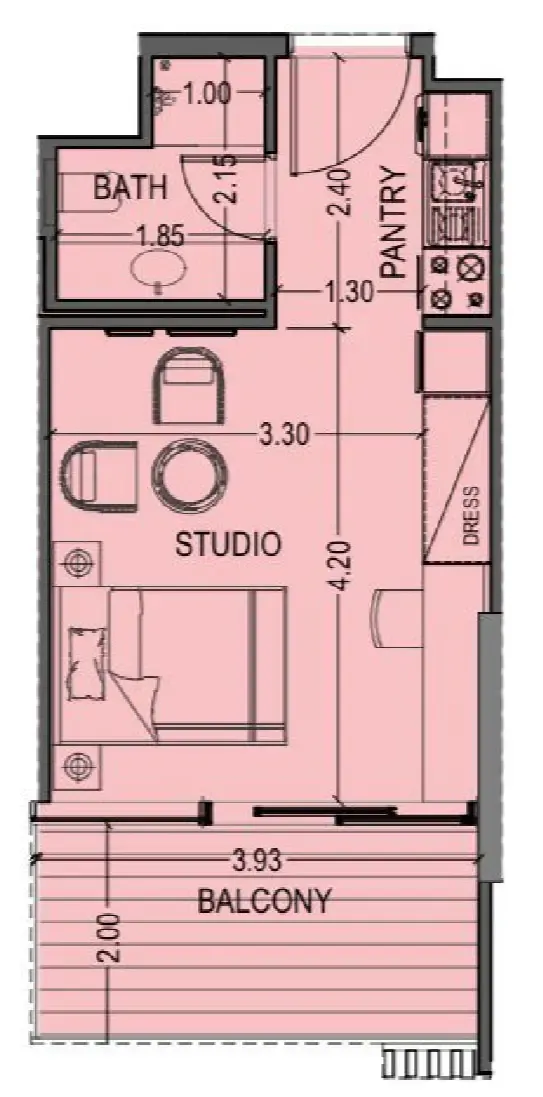 Floor plan — Studio