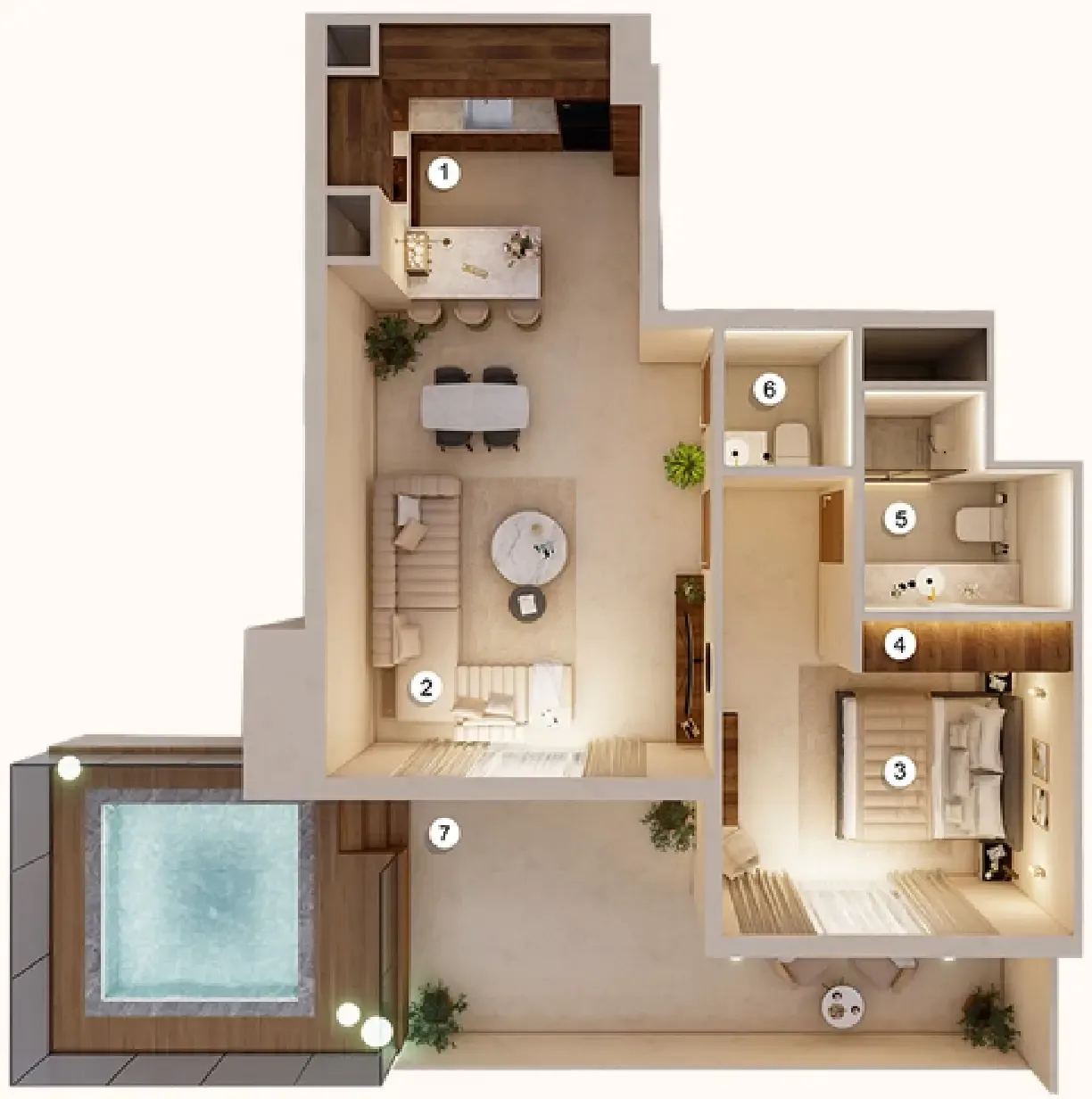 Floor plan — 1 BR