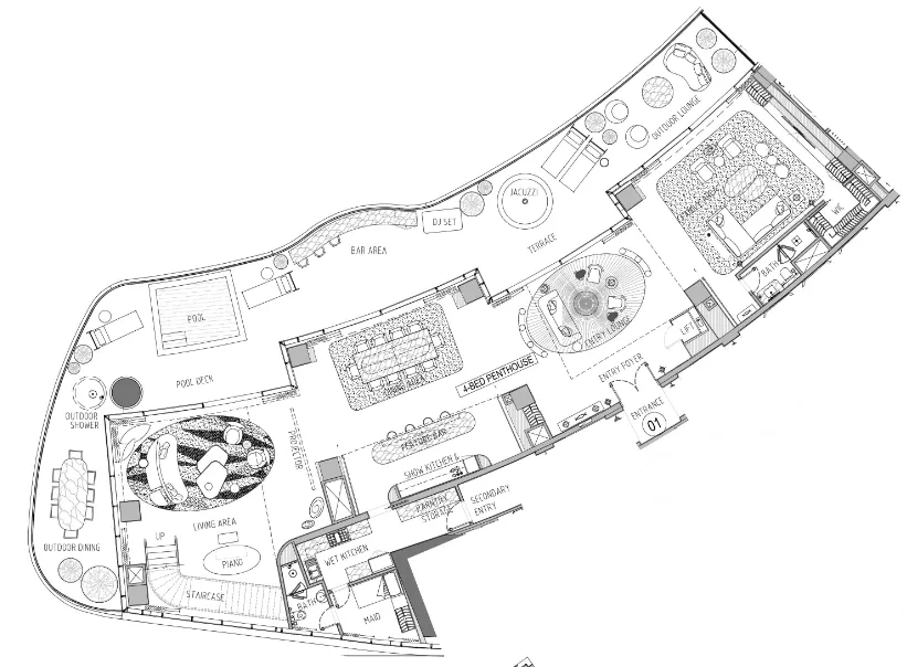 Floor plan — 4 BR