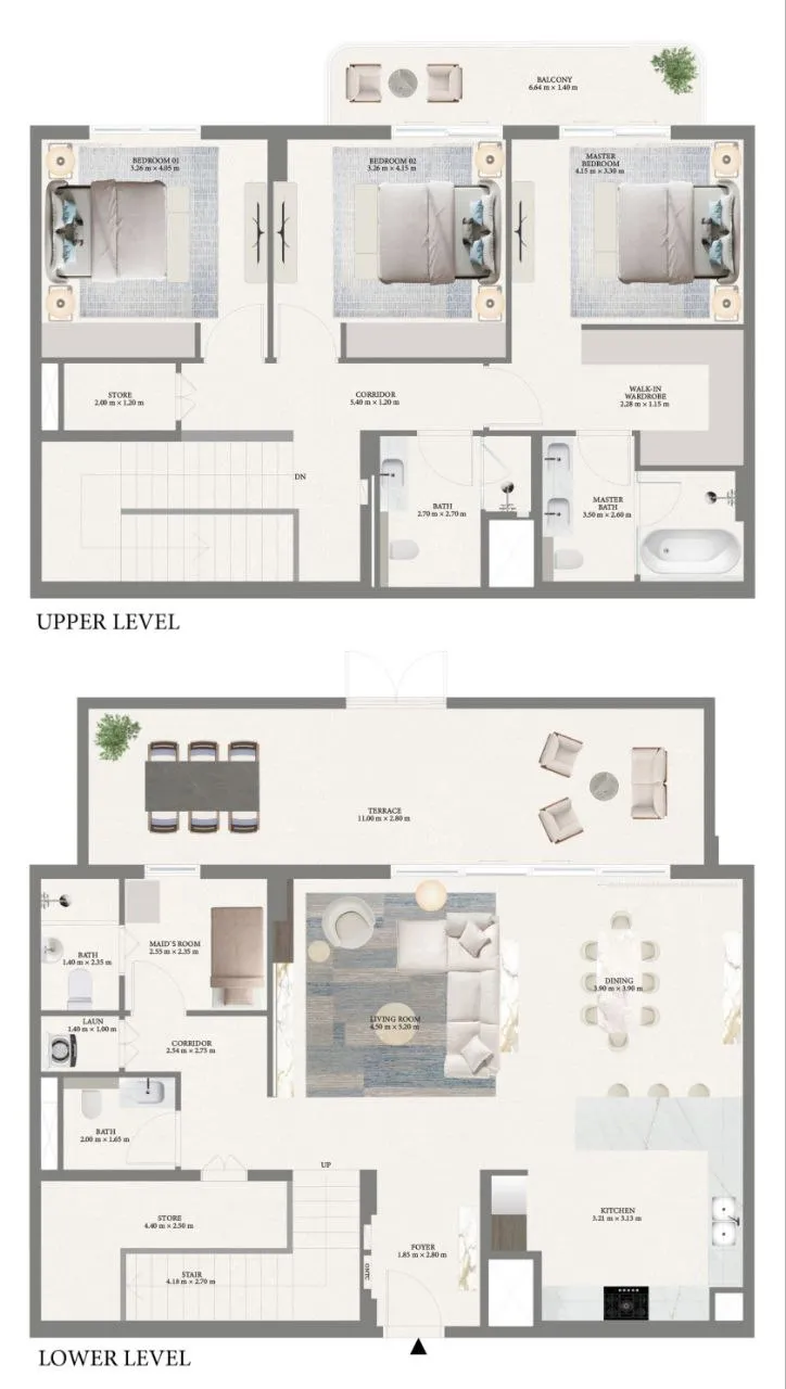Floor plan — 3 BR