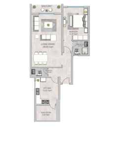 Floor plan — 1 BR