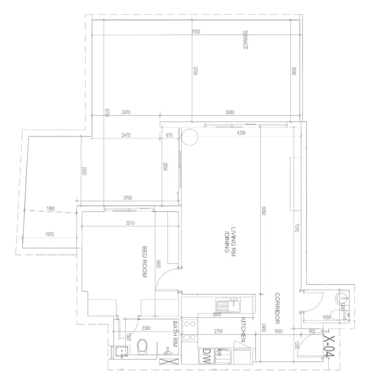 Floor plan — 1 BR