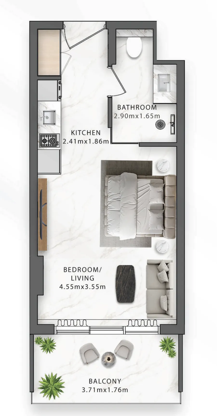 Floor plan — Studio