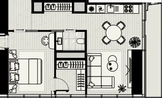 Floor plan — 1 BR
