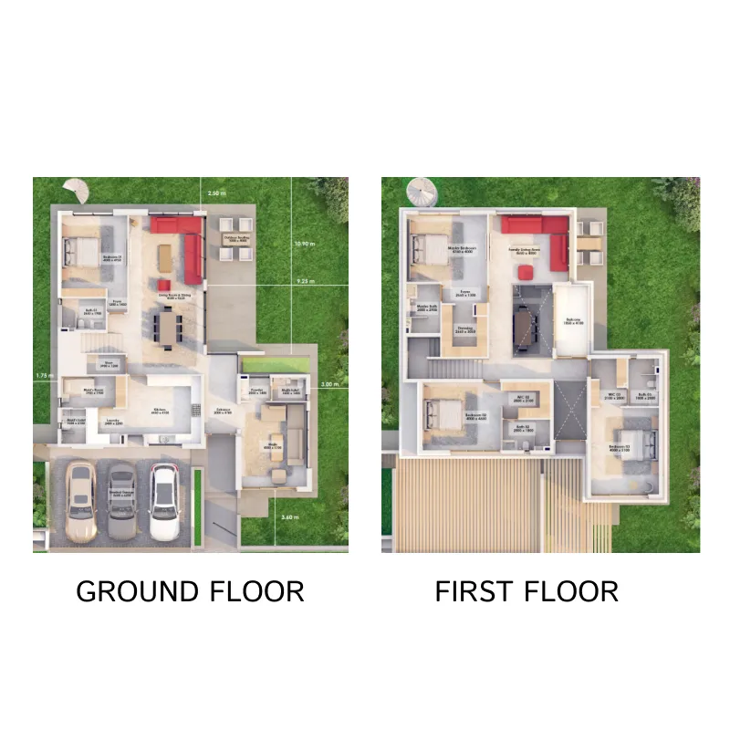 Floor plan — 4 BR