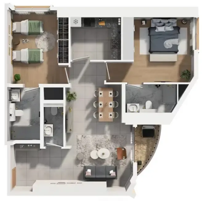 Floor plan — 2 BR