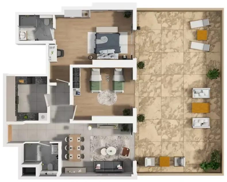 Floor plan — 2 BR