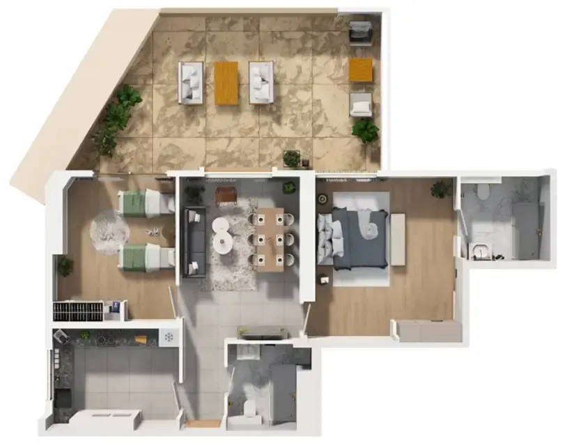 Floor plan — 2 BR