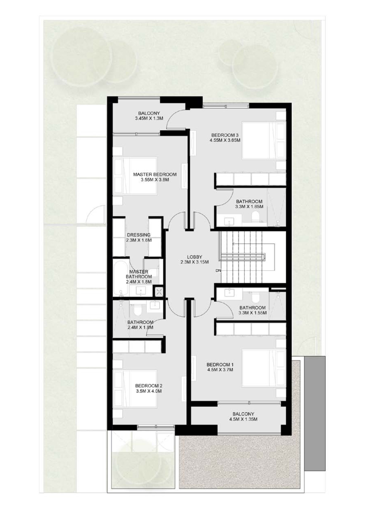 Floor plan — 4 BR