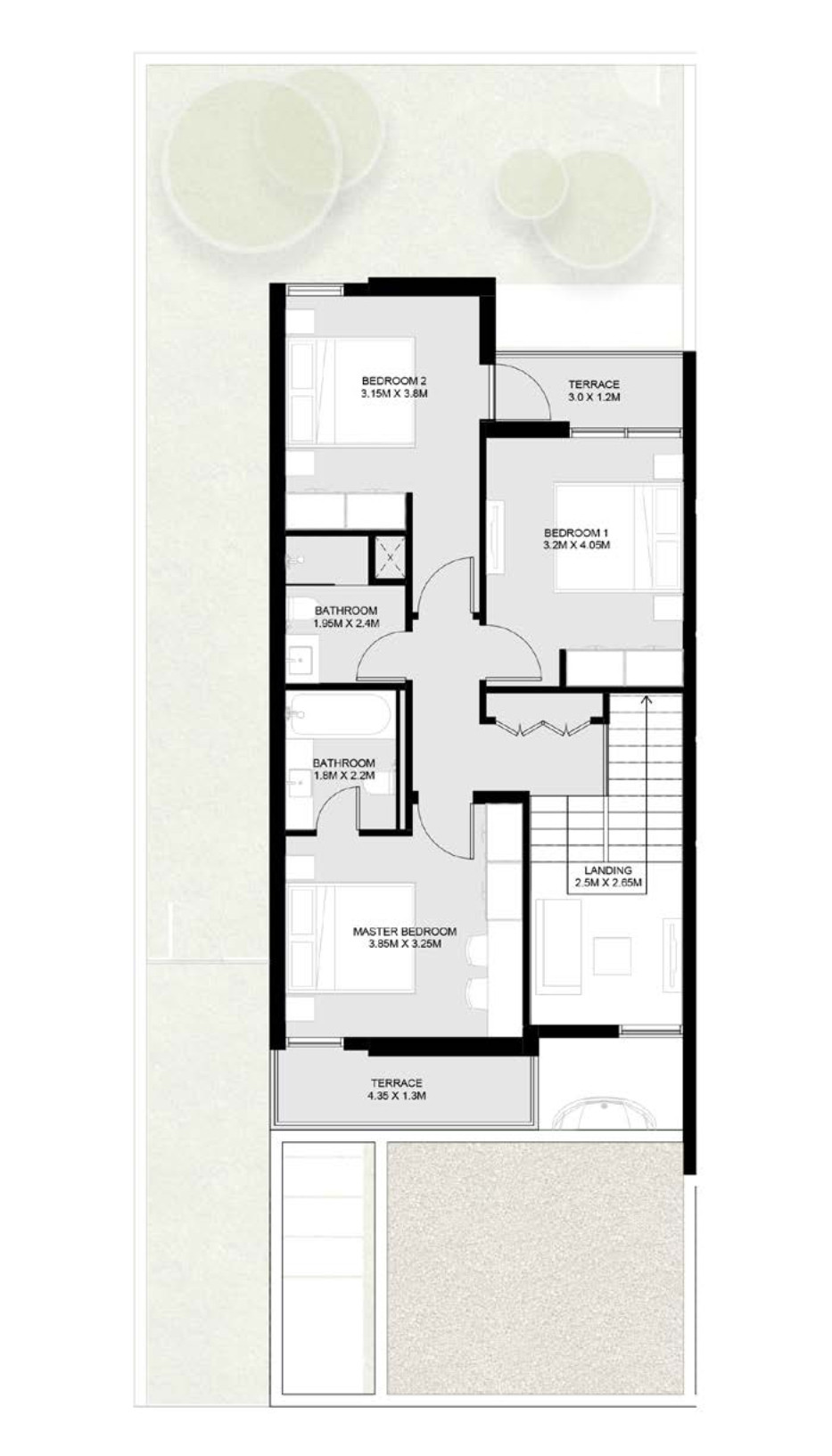 Floor plan — 3 BR
