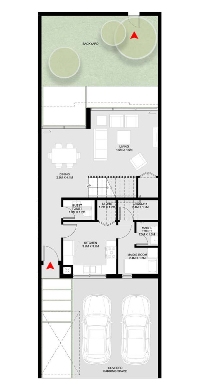 Floor plan — 3 BR