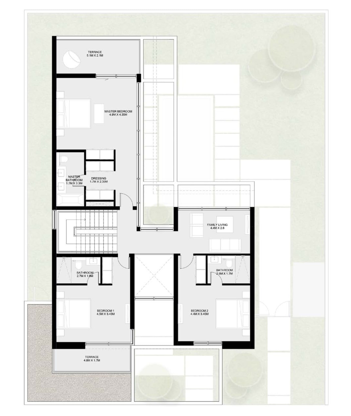 Floor plan — 4 BR