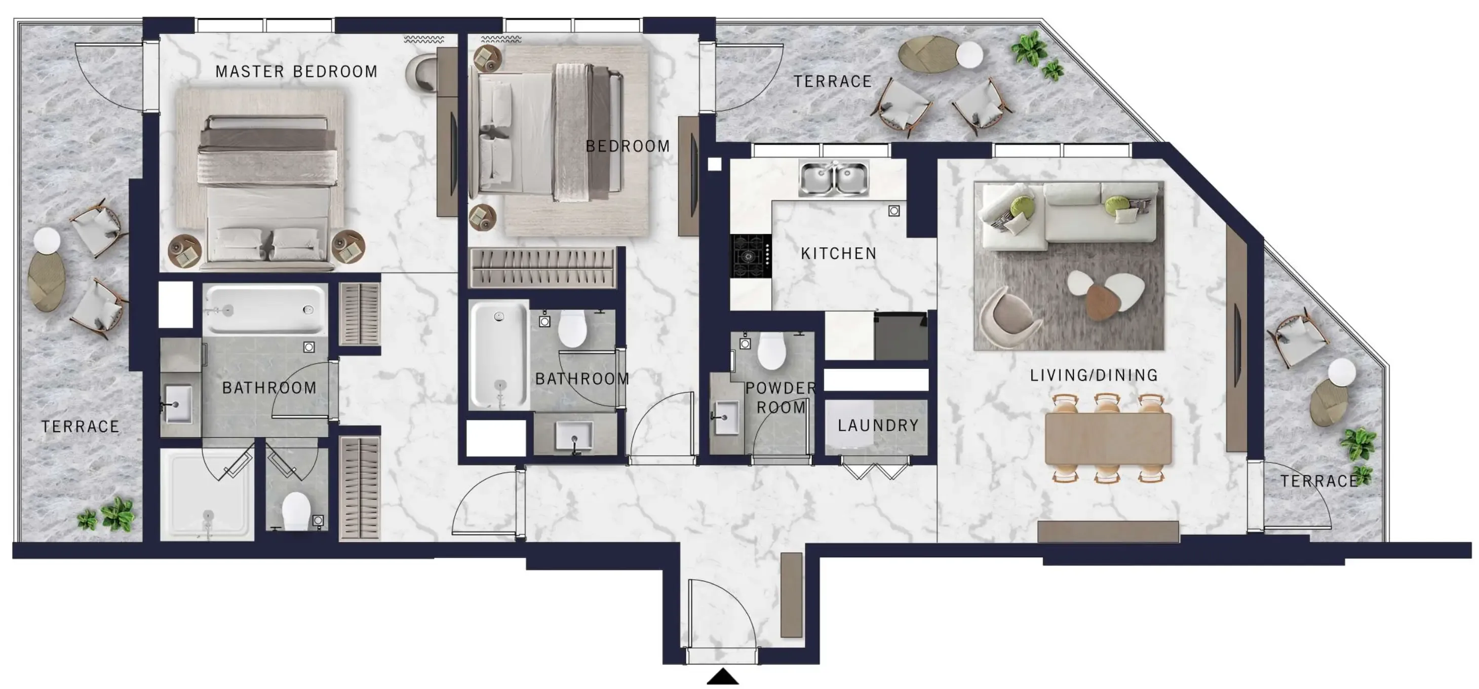 Floor plan — 2 BR